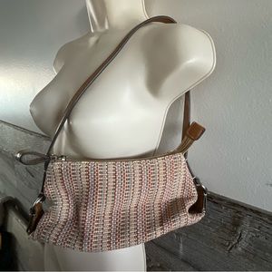 Fossil woven shoulder bag purse with Fossil leather wallet